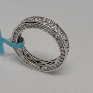 Dazzling Double Row Pave Eternity Band